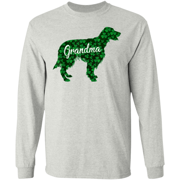 St Patrick Day Shamrock Irish Red Setter Dog Grandma T-Shirt, Hoodie, Long Sleeve