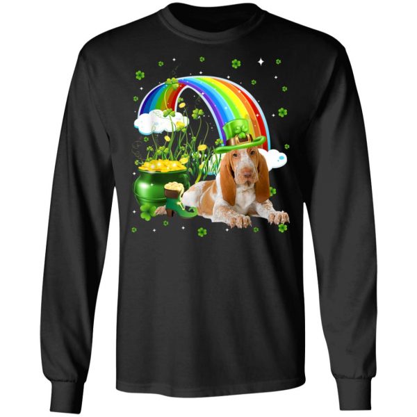 Bracco Italiano St Patricks Day Irish Shamrock Dog T-Shirt, Long Sleeve, Tank Top