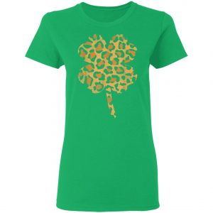 Buffalo Leopard Plaid Shamrock Clover Cool St Patricks Day T-Shirt, Long Sleeve, Tank Top