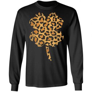 Buffalo Leopard Plaid Shamrock Clover Cool St Patricks Day T-Shirt, Long Sleeve, Tank Top