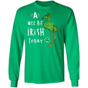 A Wee Bit Irish Today Flamingo Leprechaun St Patricks Day Shirt, Tank Top