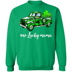 Buffalo Plaid Truck One Lucky MAMA St Patricks Day T-Shirt, Long Sleeve, Tank Top