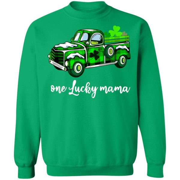 Buffalo Plaid Truck One Lucky MAMA Saint Patricks Day T-Shirt T-Shirt, Long Sleeve, Tank Top
