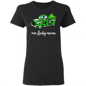 Buffalo Plaid Truck One Lucky MAMA St Patricks Day T-Shirt, Long Sleeve, Tank Top