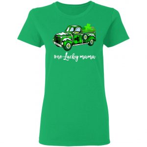 Buffalo Plaid Truck One Lucky MAMA St Patricks Day T-Shirt, Long Sleeve, Tank Top