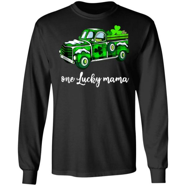 Buffalo Plaid Truck One Lucky MAMA St Patricks Day T-Shirt, Long Sleeve, Tank Top