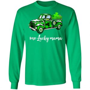 Buffalo Plaid Truck One Lucky MAMA St Patricks Day T-Shirt, Long Sleeve, Tank Top