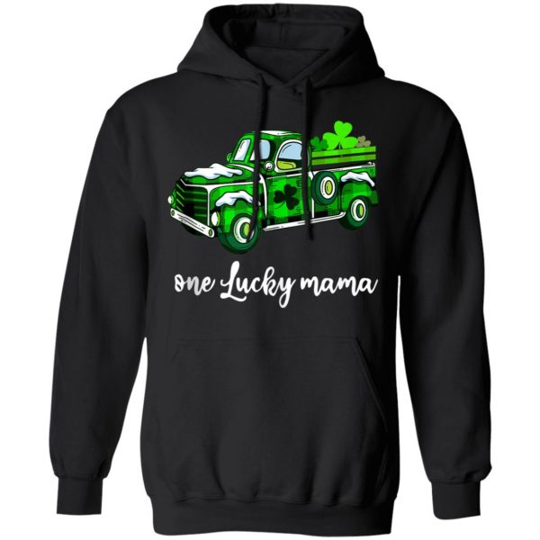 Buffalo Plaid Truck One Lucky MAMA St Patricks Day T-Shirt, Long Sleeve, Tank Top