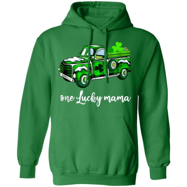 Buffalo Plaid Truck One Lucky MAMA St Patricks Day T-Shirt, Long Sleeve, Tank Top