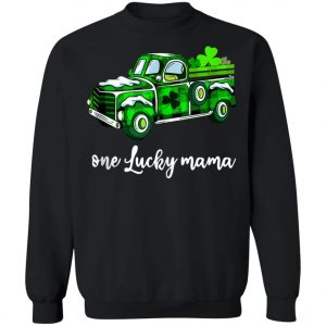 Buffalo Plaid Truck One Lucky MAMA St Patricks Day T-Shirt, Long Sleeve, Tank Top