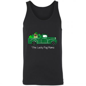 Buffalo Plaid Truck One Lucky Pug Mama St Patricks Day T-Shirt, Long Sleeve, Tank Top