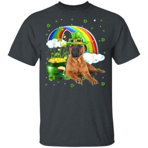 BullMastiff St Patricks Day Irish Shamrock Dog T-Shirt, Long Sleeve, Tank Top