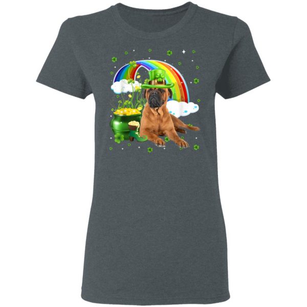 BullMastiff St Patricks Day Irish Shamrock Dog T-Shirt, Long Sleeve, Tank Top