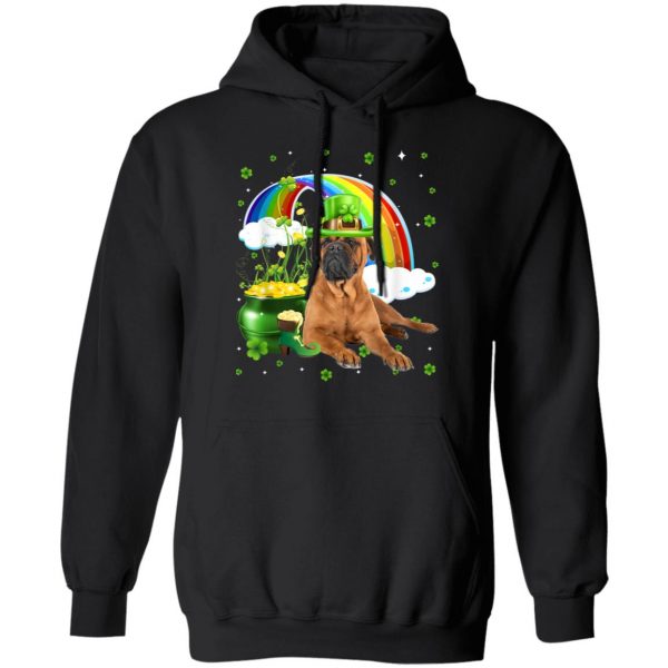 BullMastiff St Patricks Day Irish Shamrock Dog T-Shirt, Long Sleeve, Tank Top