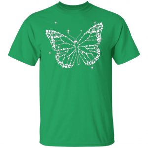 Butterfly Irish Leaf and Star St. Patrick Day Clover Lucky T-Shirt, Long Sleeve, Tank Top