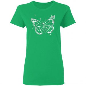 Butterfly Irish Leaf and Star St. Patrick Day Clover Lucky T-Shirt, Long Sleeve, Tank Top