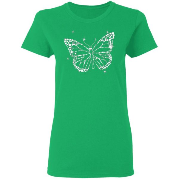 Butterfly Irish Leaf and Star St. Patrick Day Clover Lucky T-Shirt, Long Sleeve, Tank Top