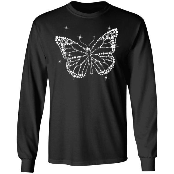 Butterfly Irish Leaf and Star St. Patrick Day Clover Lucky T-Shirt, Long Sleeve, Tank Top