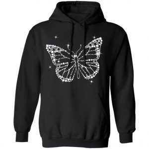 Butterfly Irish Leaf and Star St. Patrick Day Clover Lucky T-Shirt, Long Sleeve, Tank Top