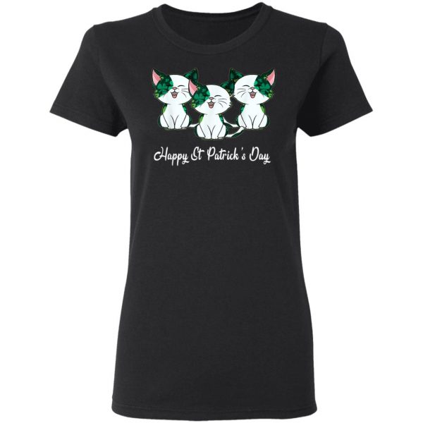 Cat Irish T-shirt Happy St Patricks Day Shamrock Buffalo T-Shirt, Long Sleeve, Tank Top