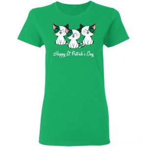 Cat Irish T-shirt Happy St Patricks Day Shamrock Buffalo T-Shirt, Long Sleeve, Tank Top