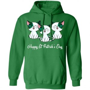 Cat Irish T-shirt Happy St Patricks Day Shamrock Buffalo T-Shirt, Long Sleeve, Tank Top