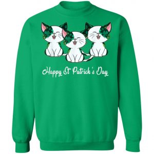 Cat Irish T-shirt Happy St Patricks Day Shamrock Buffalo T-Shirt, Long Sleeve, Tank Top