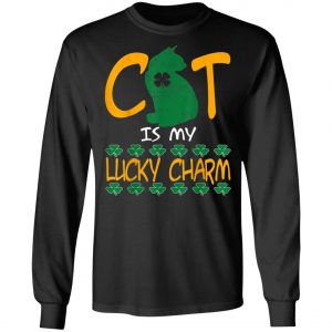 Cat Lover Lucky Charm St Patrick Day T-Shirt, Long Sleeve, Tank Top