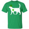 Cat Lover St. Patricks Day Lucky Shamrock T-Shirt, Long Sleeve, Tank Top