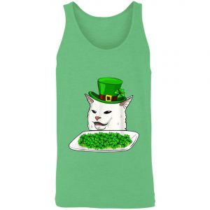 Cat Meme Yelling St Patricks Day Irish Women Cat lovers T-Shirt, Long Sleeve, Tank Top