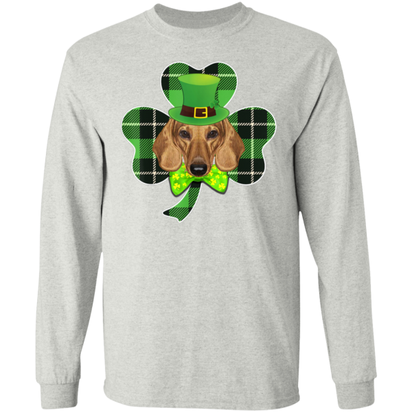 Shamrock Leprechaun Dachshund St Patricks Day T-Shirt, Hoodie, Long Sleeve