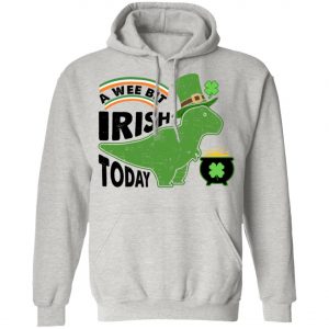 A Wee Bit Irish Today Dinosaur T-Rex St. Patricks Day Shirt, Long Sleeve