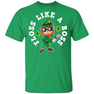 Flossing Leprechaun St. Patricks Day Irish Shamrock Gift T-Shirt, Long Sleeve, Hoodie