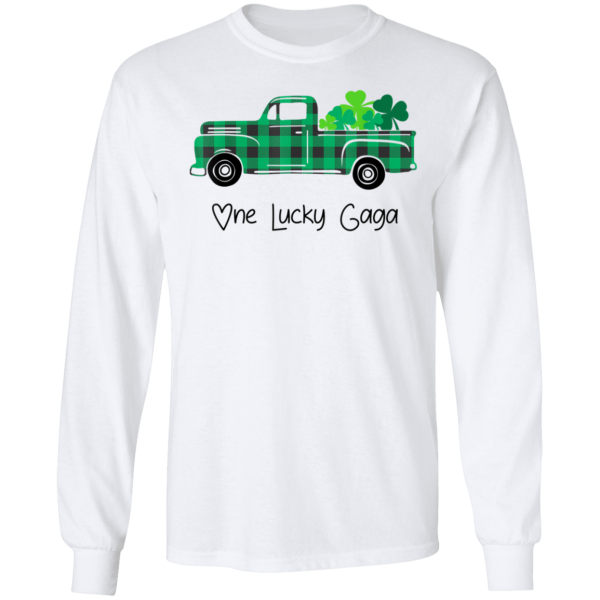 Buffalo Plaid Truck One Lucky Gaga St Patricks Day T-Shirt, Long Sleeve, Hoodie