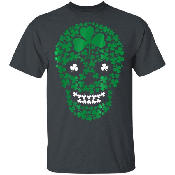 Saint Patricks Day Shamrocks Skull T-Shirt, Hoodie, Long Sleeve