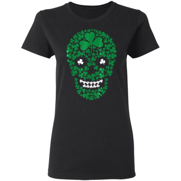 Saint Patricks Day Shamrocks Skull T-Shirt, Hoodie, Long Sleeve