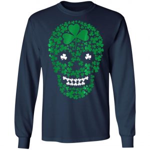 Saint Patricks Day Shamrocks Skull T-Shirt, Hoodie, Long Sleeve