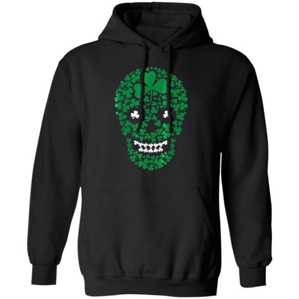 Saint Patricks Day Shamrocks Skull T-Shirt, Hoodie, Long Sleeve