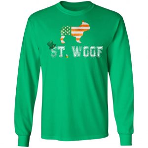 St. Patricks Day Flag American St. Woof French Bulldog T-Shirt, Hoodie, Long Sleeve
