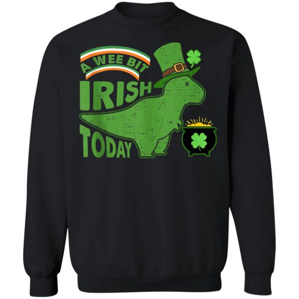 A Wee Bit Irish Today Dinosaur T-Rex St. Patricks Day Shirt, Tank Top