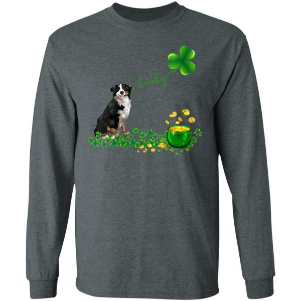 Womens Lucky Saint Bernese Mountain Dog Shamrock St Patricks Day T-Shirt, Hoodie, Long Sleeve