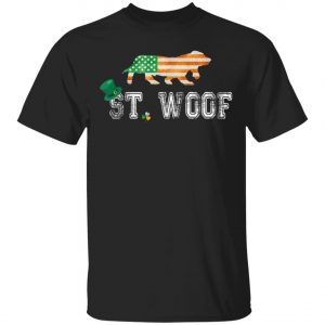 St. Patricks Day Flag American St. Woof Basset Hound Dog T-Shirt, Hoodie, Long Sleeve