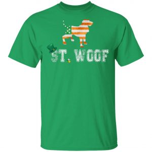 St. Patricks Day Flag American St. Woof Bloodhound Dog T-Shirt, Hoodie, Long Sleeve