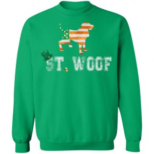St. Patricks Day Flag American St. Woof Bloodhound Dog T-Shirt, Hoodie, Long Sleeve