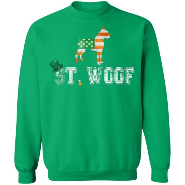 St. Patricks Day Flag American St. Woof Boxer Dog Lovers T-Shirt, Hoodie, Long Sleeve