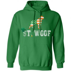 St. Patricks Day Flag American St. Woof Bullmastiff Dog T-Shirt, Hoodie, Long Sleeve