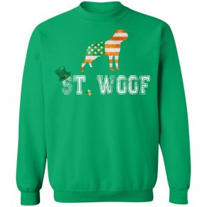 St. Patricks Day Flag American St. Woof Bullmastiff Dog T-Shirt, Hoodie, Long Sleeve