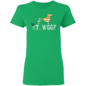 St. Patricks Day Flag American St. Woof Dachshund Dog T-Shirt, Hoodie, Long Sleeve