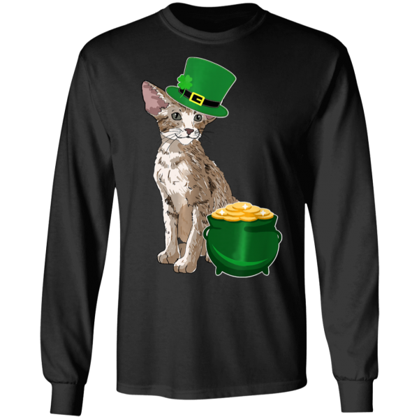 Lucky Oriental Cat St Patricks Day T-Shirt, Long Sleeve, Hoodie