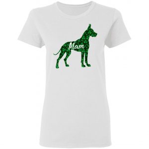 St Patrick Day Shamrock Irish Women Great Dane Dog Mam T-Shirt, Hoodie, Long Sleeve